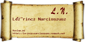Lőrincz Narcisszusz névjegykártya