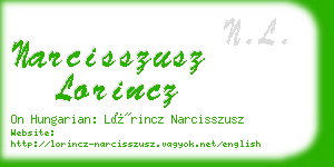 narcisszusz lorincz business card